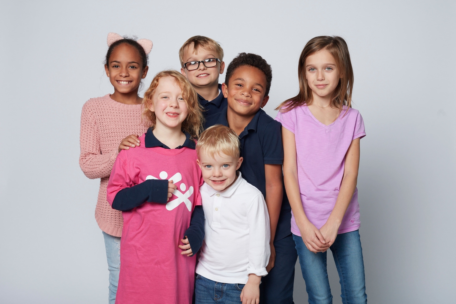 Group of children smiling